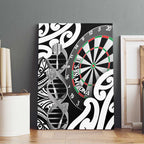 New Zealand Darts Canvas Wall Art Aotearoa Maori Its In My DNA Black - Aussie Hoodie