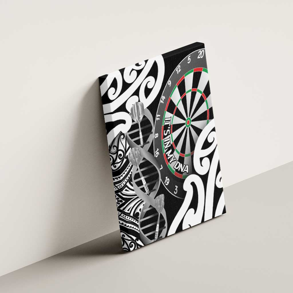 New Zealand Darts Canvas Wall Art Aotearoa Maori Its In My DNA Black - Aussie Hoodie