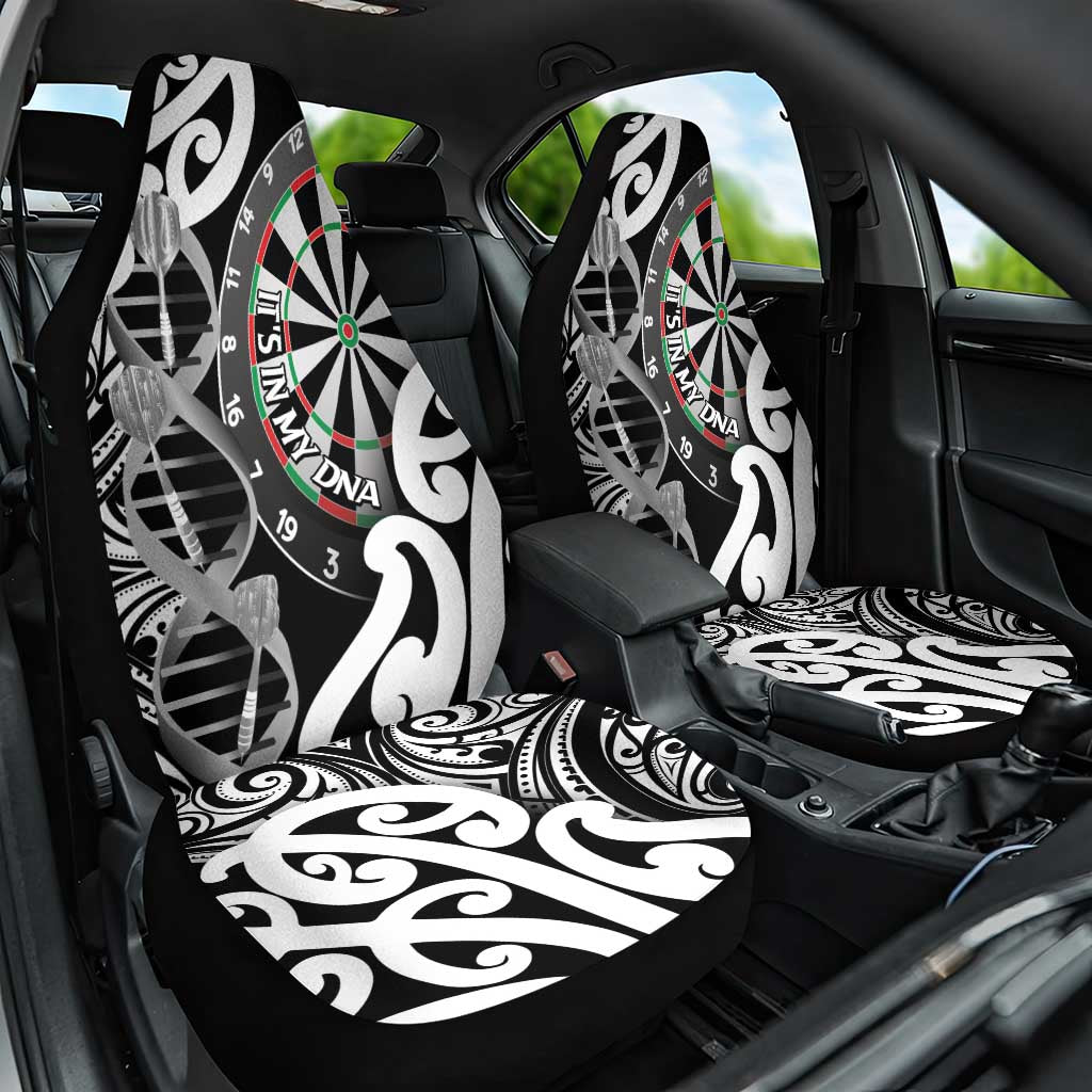 New Zealand Darts Car Seat Cover Aotearoa Maori Its In My DNA Black - Aussie Hoodie