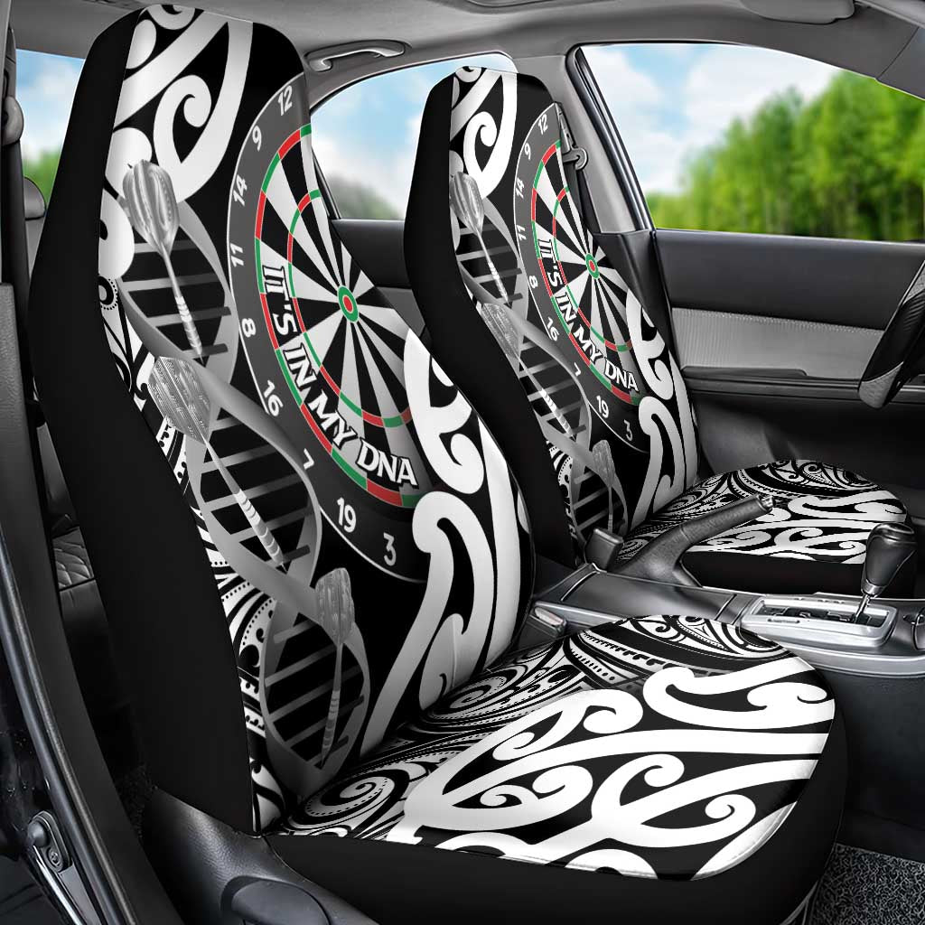 New Zealand Darts Car Seat Cover Aotearoa Maori Its In My DNA Black - Aussie Hoodie