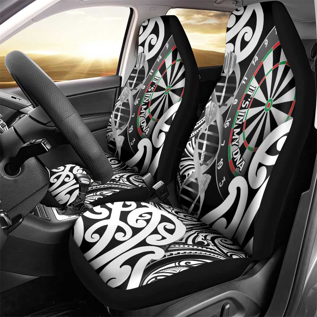New Zealand Darts Car Seat Cover Aotearoa Maori Its In My DNA Black - Aussie Hoodie