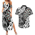 Personalised New Zealand Darts Couples Matching Summer Maxi Dress and Hawaiian Shirt Aotearoa Maori Its In My DNA Black - Aussie Hoodie