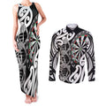 Personalised New Zealand Darts Couples Matching Tank Maxi Dress and Long Sleeve Button Shirt Aotearoa Maori Its In My DNA Black - Aussie Hoodie