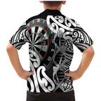 Personalised New Zealand Darts Family Matching Mermaid Dress and Hawaiian Shirt Aotearoa Maori Its In My DNA Black - Aussie Hoodie