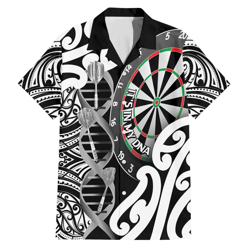 Personalised New Zealand Darts Family Matching Mermaid Dress and Hawaiian Shirt Aotearoa Maori Its In My DNA Black - Aussie Hoodie