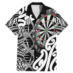 Personalised New Zealand Darts Family Matching Mermaid Dress and Hawaiian Shirt Aotearoa Maori Its In My DNA Black - Aussie Hoodie