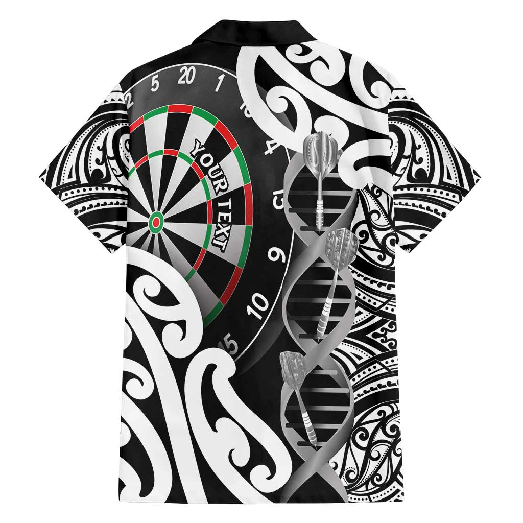 Personalised New Zealand Darts Family Matching Puletasi and Hawaiian Shirt Aotearoa Maori Its In My DNA Black - Aussie Hoodie