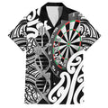 Personalised New Zealand Darts Family Matching Short Sleeve Bodycon Dress and Hawaiian Shirt Aotearoa Maori Its In My DNA Black - Aussie Hoodie