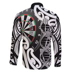 Personalised New Zealand Darts Family Matching Short Sleeve Bodycon Dress and Hawaiian Shirt Aotearoa Maori Its In My DNA Black - Aussie Hoodie