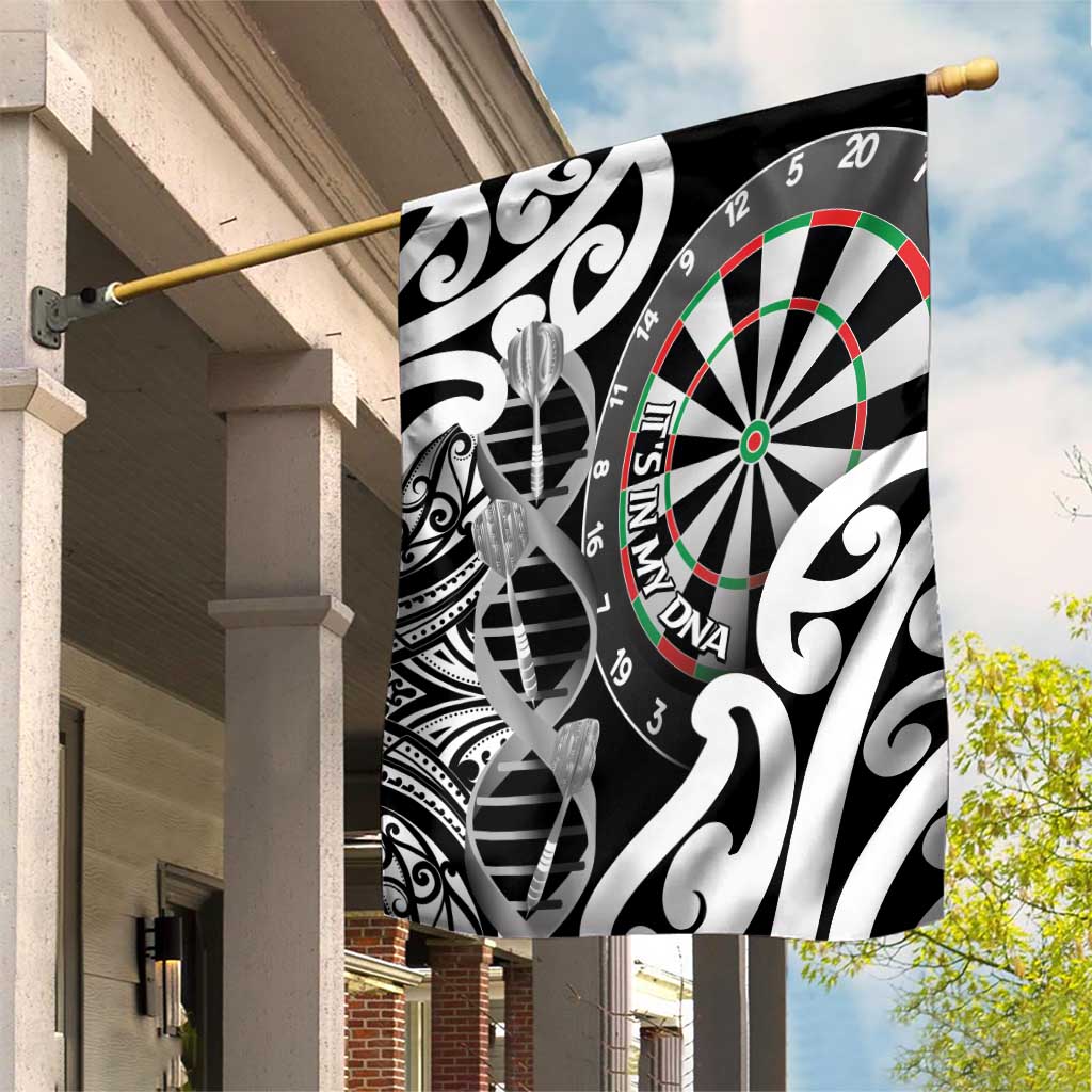 New Zealand Darts Garden Flag Aotearoa Maori Its In My DNA Black - Aussie Hoodie