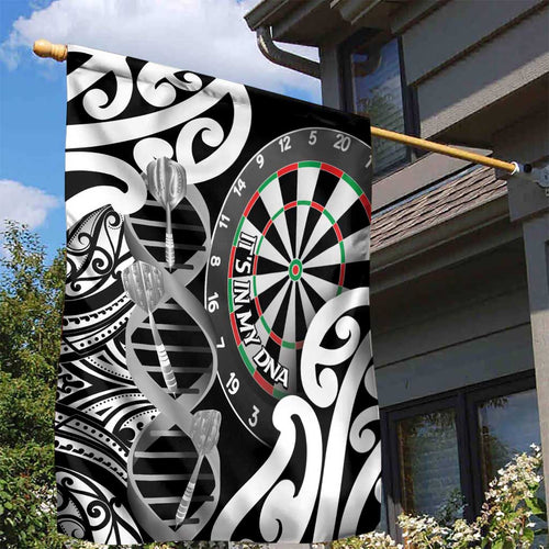 New Zealand Darts Garden Flag Aotearoa Maori Its In My DNA Black - Aussie Hoodie