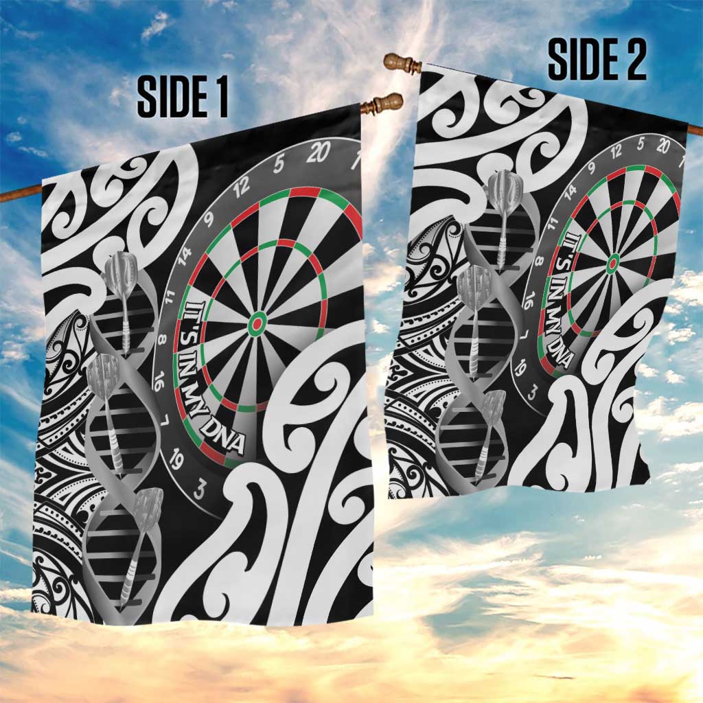 New Zealand Darts Garden Flag Aotearoa Maori Its In My DNA Black - Aussie Hoodie