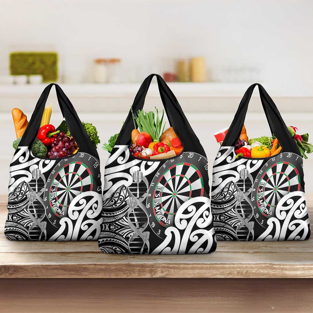 New Zealand Darts Grocery Bag Aotearoa Maori Its In My DNA Black - Aussie Hoodie