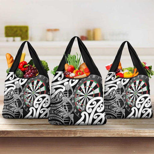 New Zealand Darts Grocery Bag Aotearoa Maori Its In My DNA Black - Aussie Hoodie