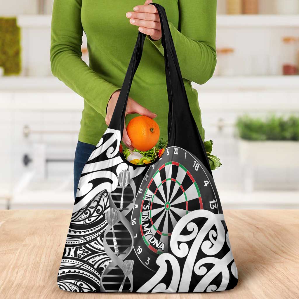 New Zealand Darts Grocery Bag Aotearoa Maori Its In My DNA Black - Aussie Hoodie