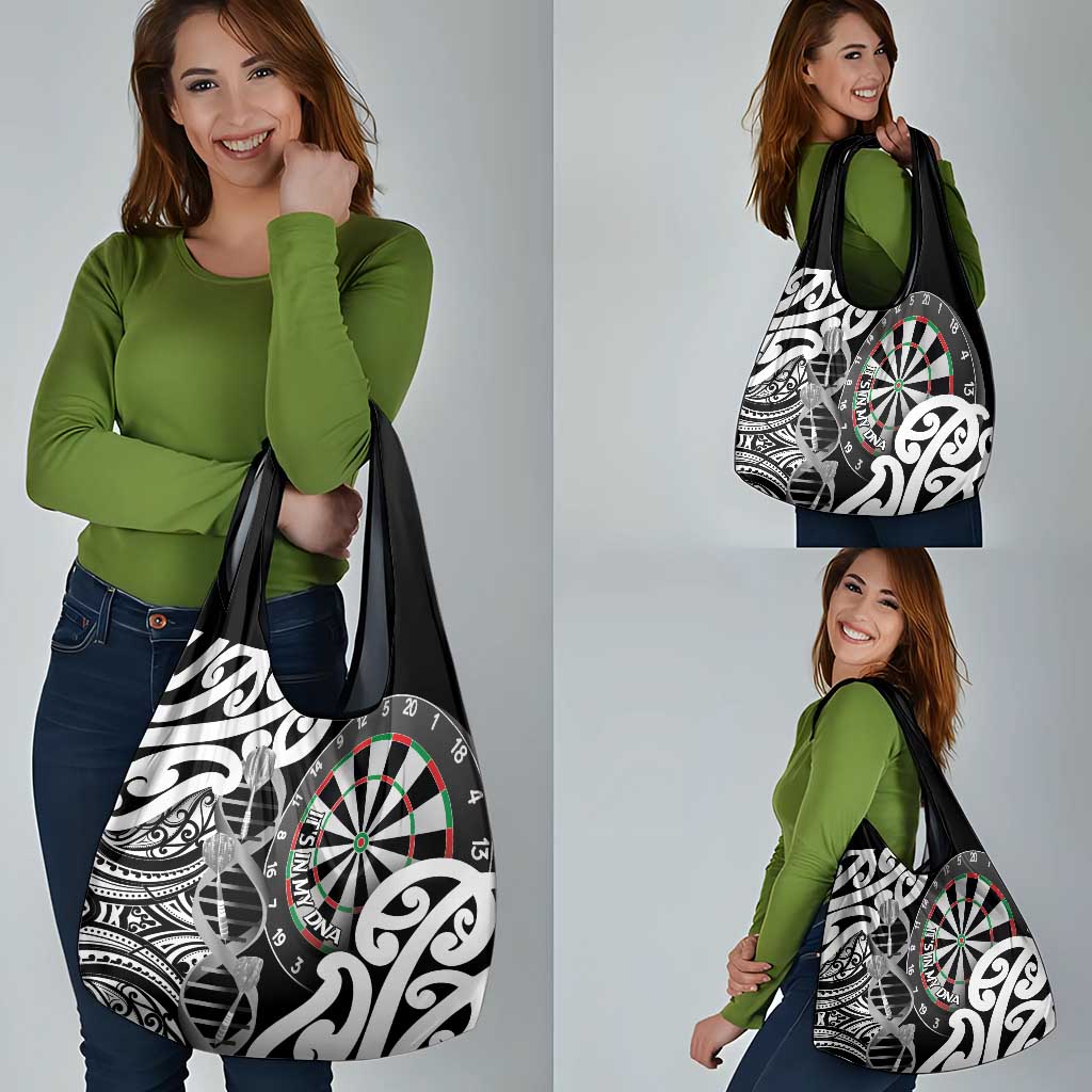 New Zealand Darts Grocery Bag Aotearoa Maori Its In My DNA Black - Aussie Hoodie