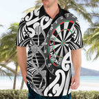 Personalised New Zealand Darts Hawaiian Shirt Aotearoa Maori Its In My DNA Black - Aussie Hoodie