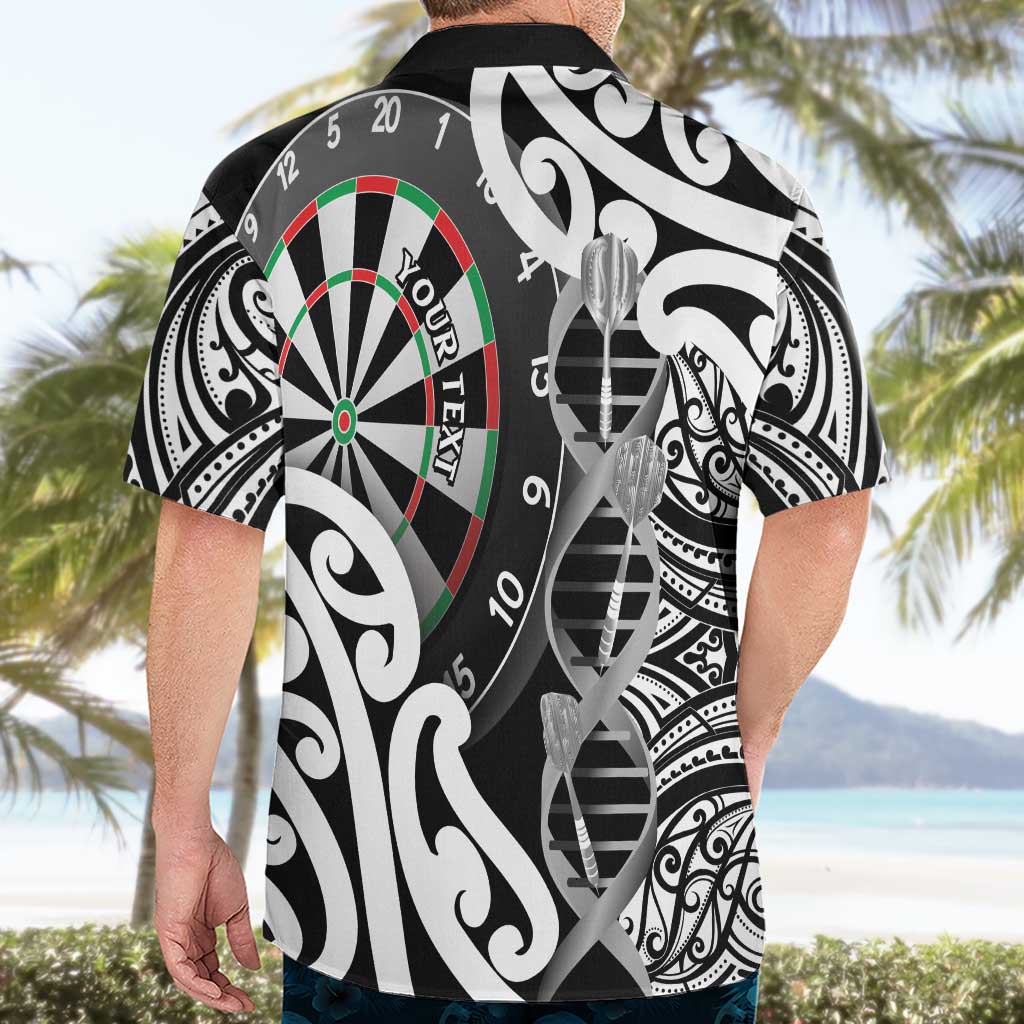 Personalised New Zealand Darts Hawaiian Shirt Aotearoa Maori Its In My DNA Black - Aussie Hoodie