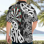 Personalised New Zealand Darts Hawaiian Shirt Aotearoa Maori Its In My DNA Black - Aussie Hoodie