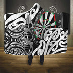 New Zealand Darts Hooded Blanket Aotearoa Maori Its In My DNA Black - Aussie Hoodie