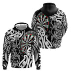 Personalised New Zealand Darts Hoodie Aotearoa Maori Its In My DNA Black - Aussie Hoodie