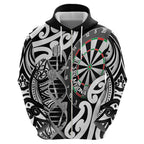 Personalised New Zealand Darts Hoodie Aotearoa Maori Its In My DNA Black - Aussie Hoodie