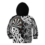 Personalised New Zealand Darts Kid Hoodie Aotearoa Maori Its In My DNA Black - Aussie Hoodie