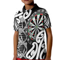 Personalised New Zealand Darts Kid Polo Shirt Aotearoa Maori Its In My DNA Black - Aussie Hoodie