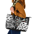 New Zealand Darts Leather Tote Bag Aotearoa Maori Its In My DNA Black - Aussie Hoodie
