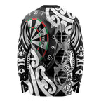 Personalised New Zealand Darts Long Sleeve Shirt Aotearoa Maori Its In My DNA Black - Aussie Hoodie