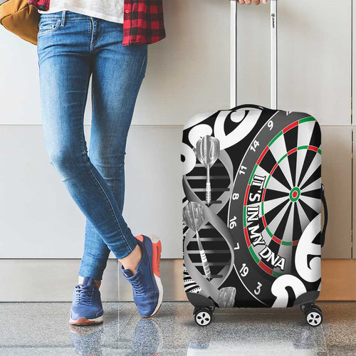 New Zealand Darts Luggage Cover Aotearoa Maori Its In My DNA Black - Aussie Hoodie