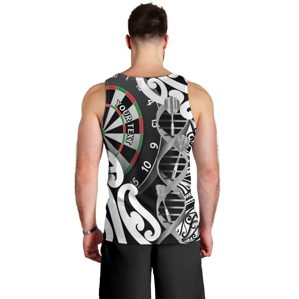 Personalised New Zealand Darts Men Tank Top Aotearoa Maori Its In My DNA Black - Aussie Hoodie