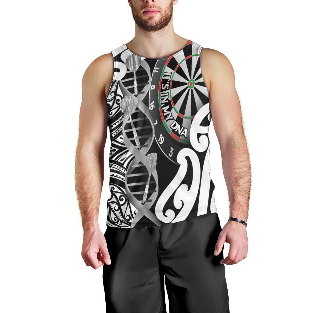 Personalised New Zealand Darts Men Tank Top Aotearoa Maori Its In My DNA Black - Aussie Hoodie