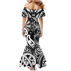 Personalised New Zealand Darts Mermaid Dress Aotearoa Maori Its In My DNA Black - Aussie Hoodie