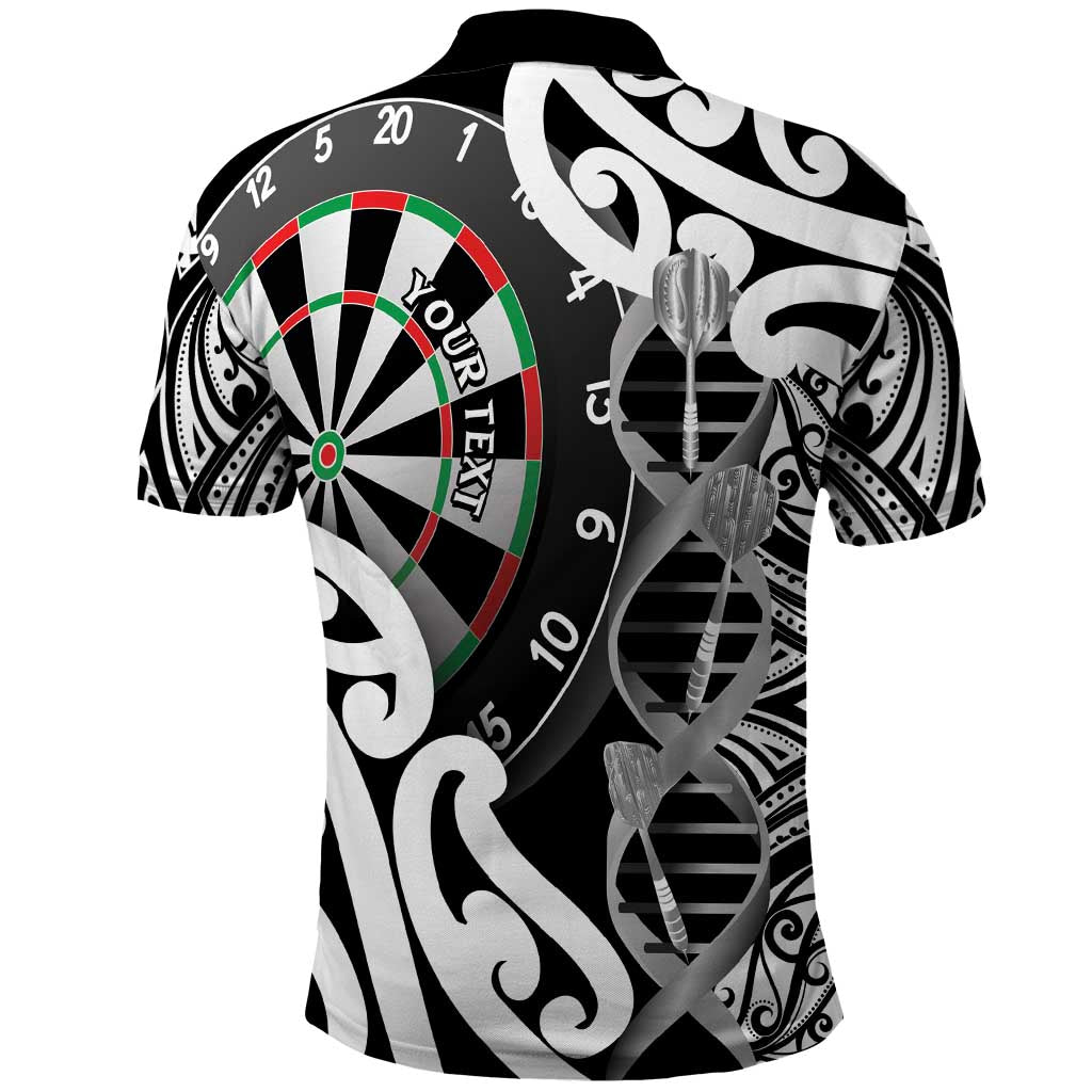 Personalised New Zealand Darts Polo Shirt Aotearoa Maori Its In My DNA Black - Aussie Hoodie