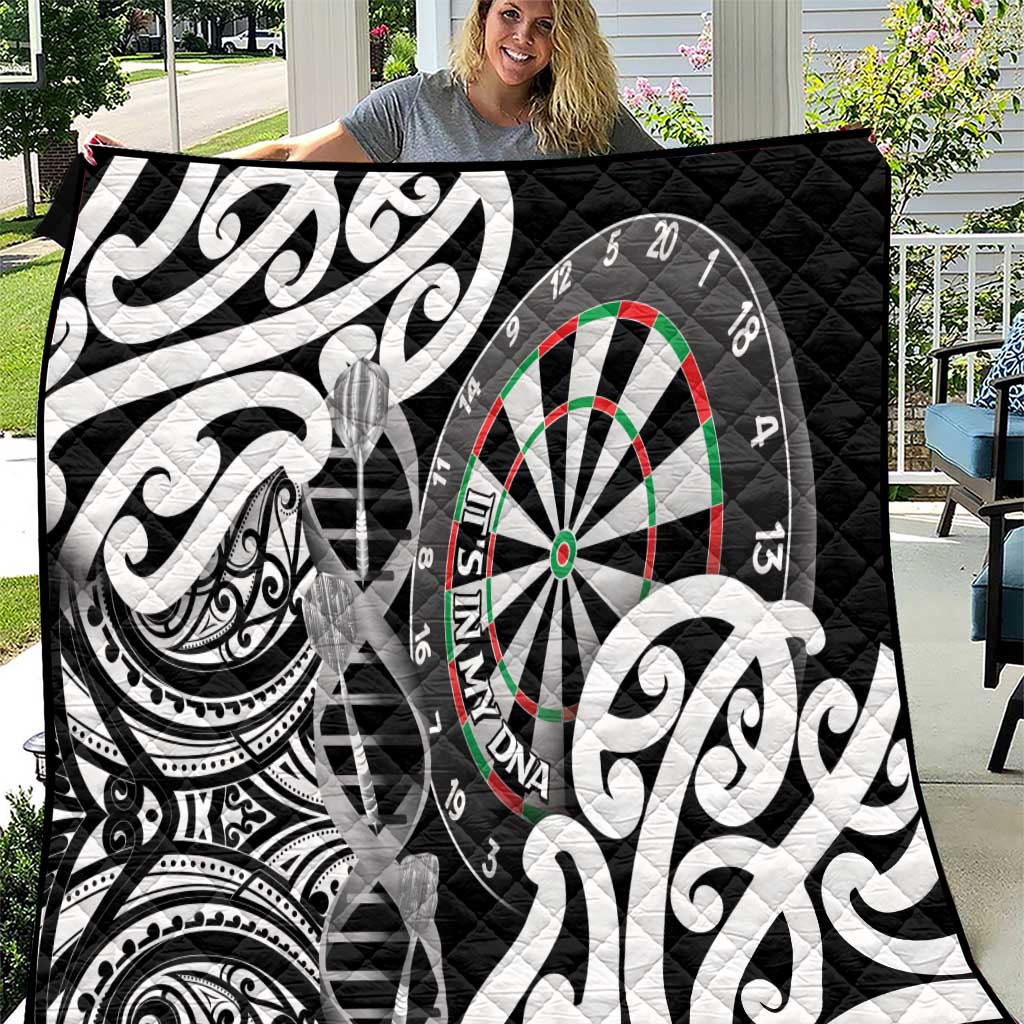 New Zealand Darts Quilt Aotearoa Maori Its In My DNA Black - Aussie Hoodie