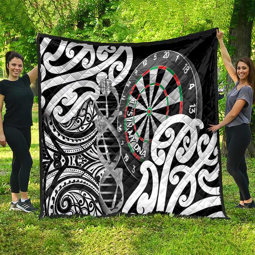 New Zealand Darts Quilt Aotearoa Maori Its In My DNA Black - Aussie Hoodie