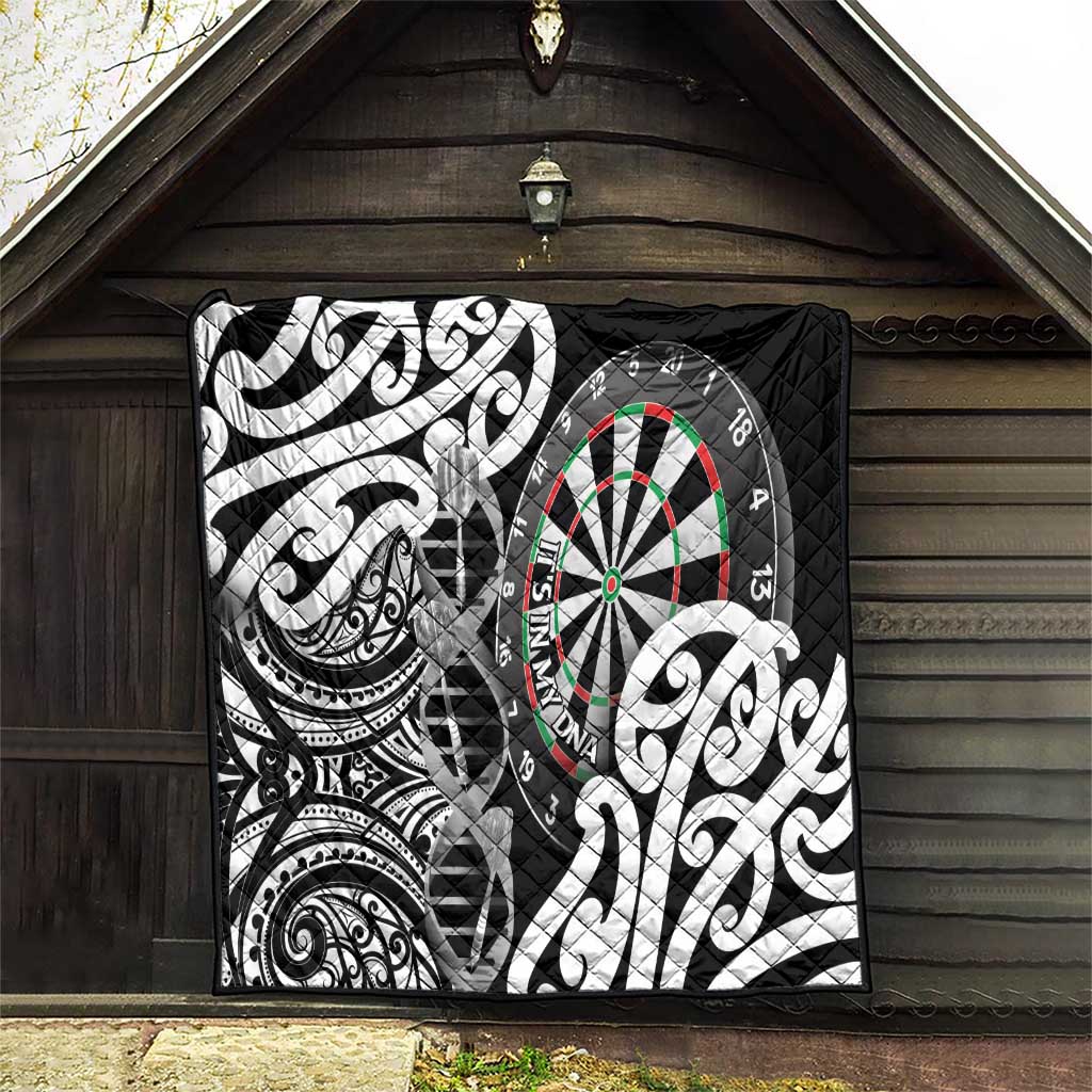 New Zealand Darts Quilt Aotearoa Maori Its In My DNA Black - Aussie Hoodie