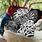 New Zealand Darts Quilt Aotearoa Maori Its In My DNA Black - Aussie Hoodie