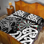 New Zealand Darts Quilt Bed Set Aotearoa Maori Its In My DNA Black - Aussie Hoodie