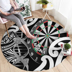 New Zealand Darts Round Carpet Aotearoa Maori Its In My DNA Black - Aussie Hoodie