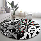 New Zealand Darts Round Carpet Aotearoa Maori Its In My DNA Black - Aussie Hoodie