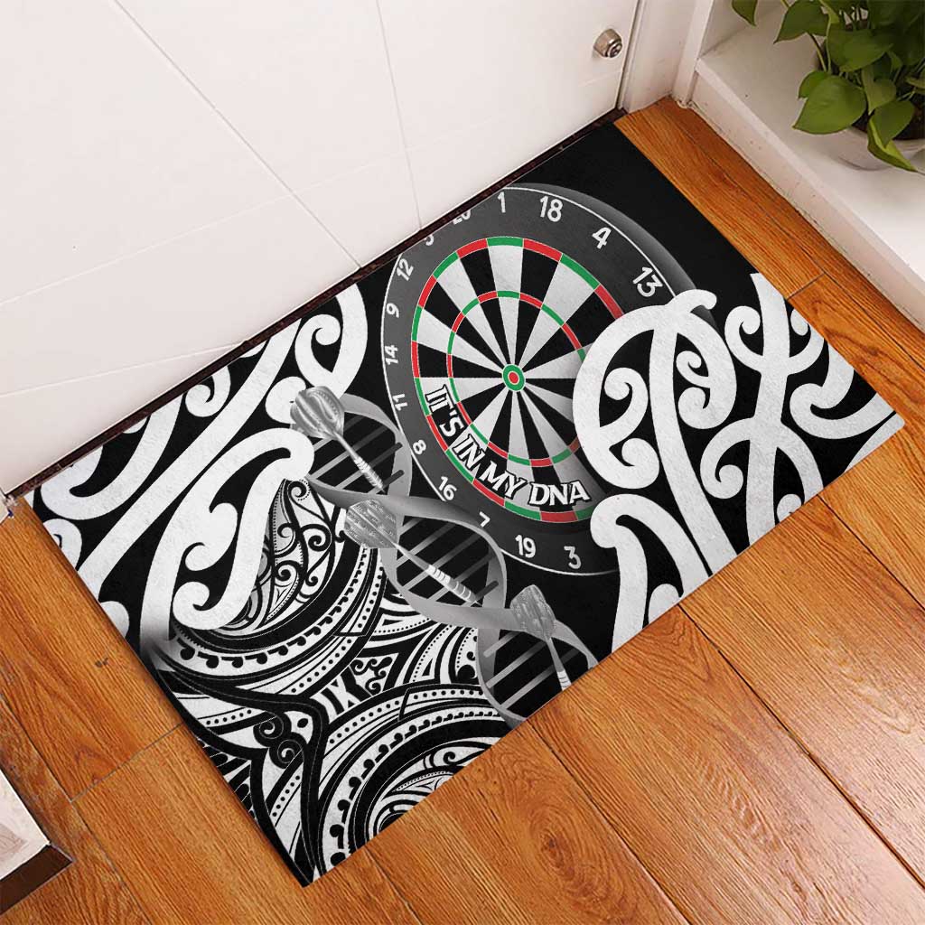 New Zealand Darts Rubber Doormat Aotearoa Maori Its In My DNA Black - Aussie Hoodie