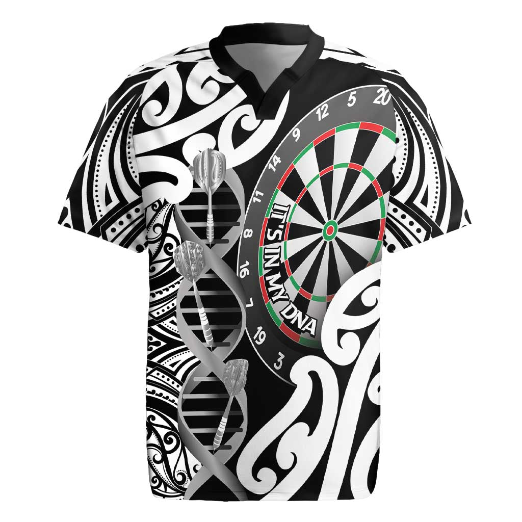 Personalised New Zealand Darts Rugby Jersey Aotearoa Maori Its In My DNA Black - Aussie Hoodie