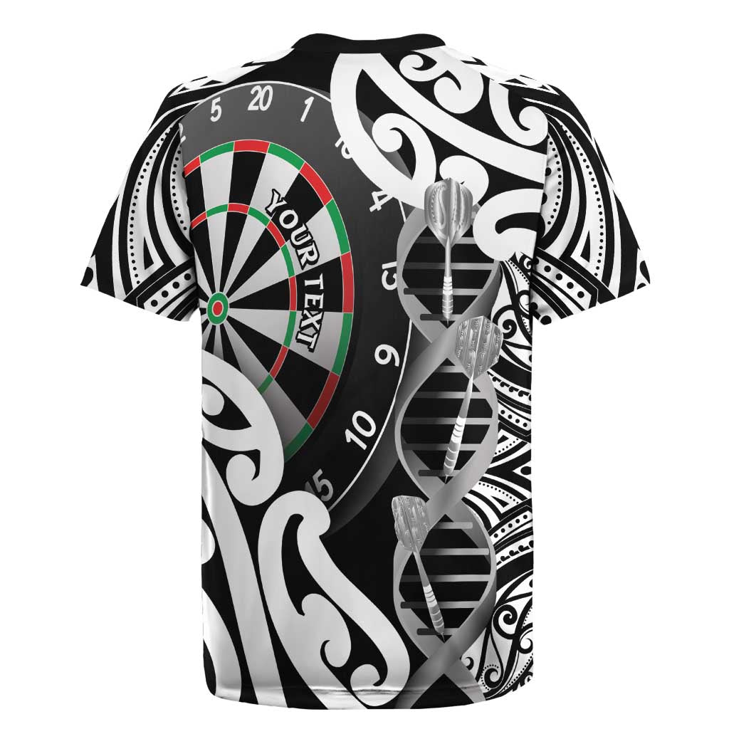 Personalised New Zealand Darts Rugby Jersey Aotearoa Maori Its In My DNA Black - Aussie Hoodie
