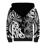 Personalised New Zealand Darts Sherpa Hoodie Aotearoa Maori Its In My DNA Black - Aussie Hoodie