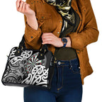 New Zealand Darts Shoulder Handbag Aotearoa Maori Its In My DNA Black - Aussie Hoodie
