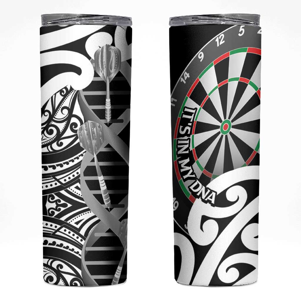 New Zealand Darts Skinny Tumbler Aotearoa Maori Its In My DNA Black - Aussie Hoodie