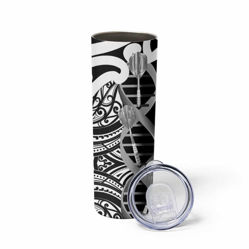 New Zealand Darts Skinny Tumbler Aotearoa Maori Its In My DNA Black - Aussie Hoodie