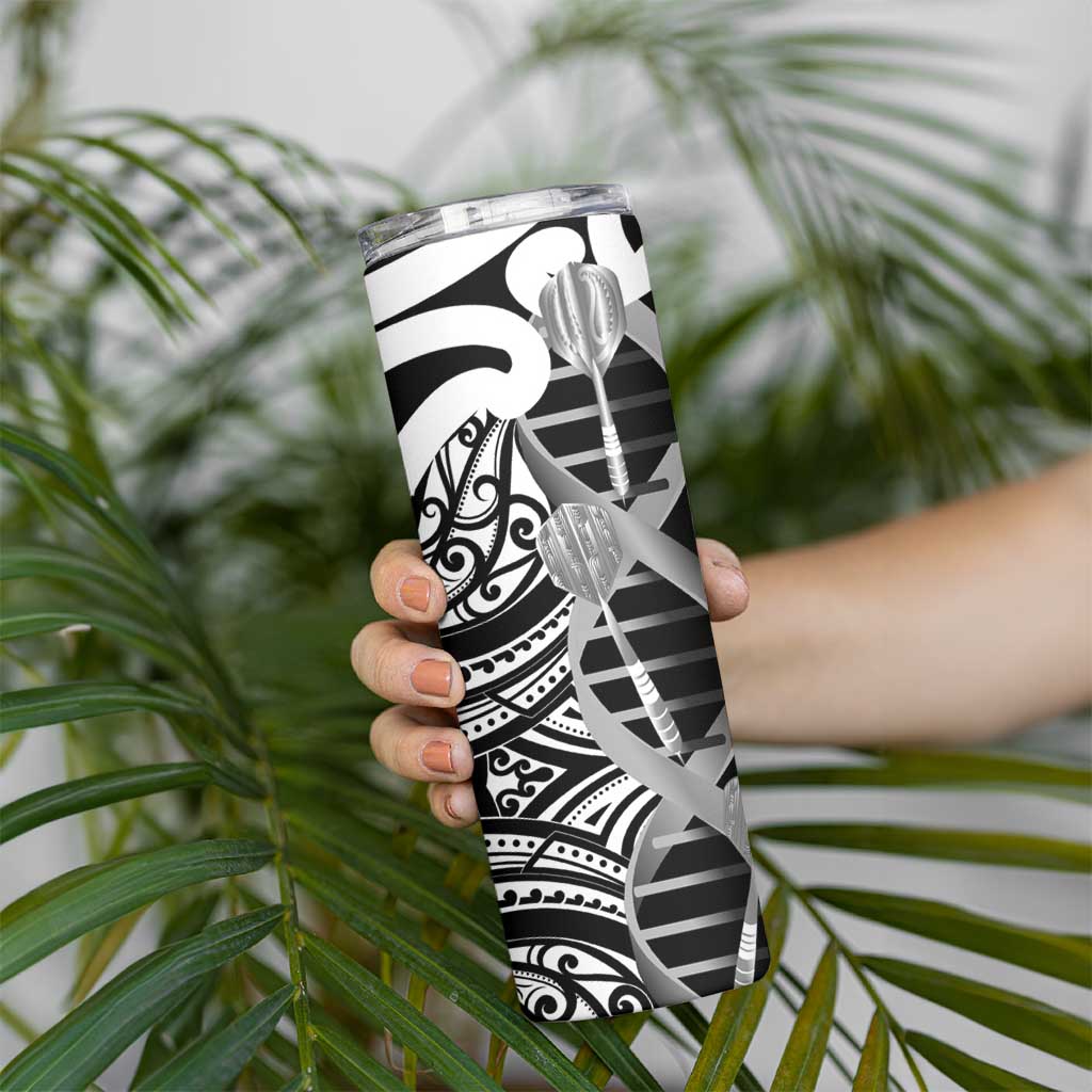New Zealand Darts Skinny Tumbler Aotearoa Maori Its In My DNA Black - Aussie Hoodie